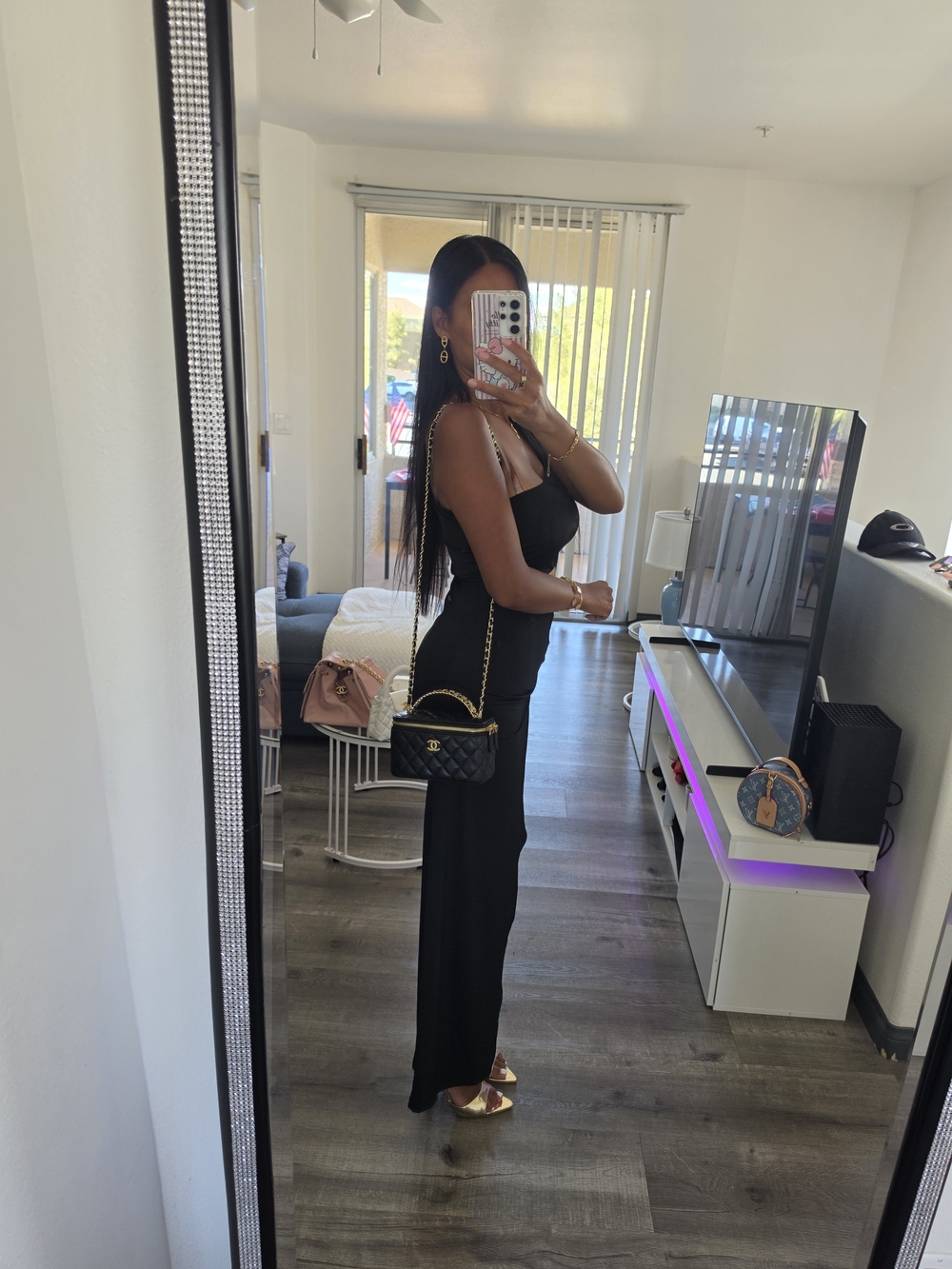 Black One-Shoulder Cutout Maxi Dress - Picture 14 of 16